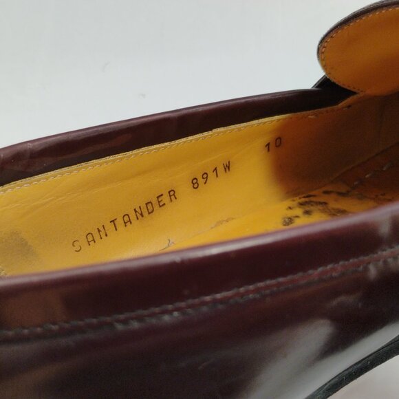 Mezlan Santander Burgundy Leather Loafers Mens 10W main image 9